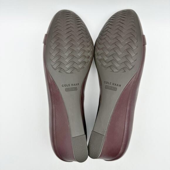 Cole Haan Womens Malta Wedge Heel US 5.5B EU 35.5 Burgundy Leather NIB - Picture 11 of 12